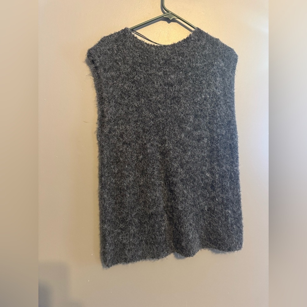 Kaffe Charcoal Fuzzy Knit Sweater - Picture 2 of 3